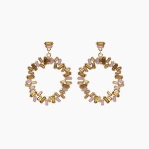 Summer & Rose Gold and Pink Crystal Earrings